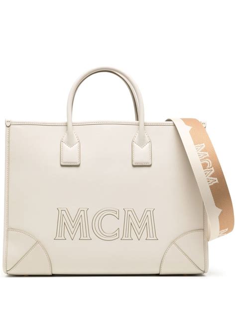 white mcm bag replica